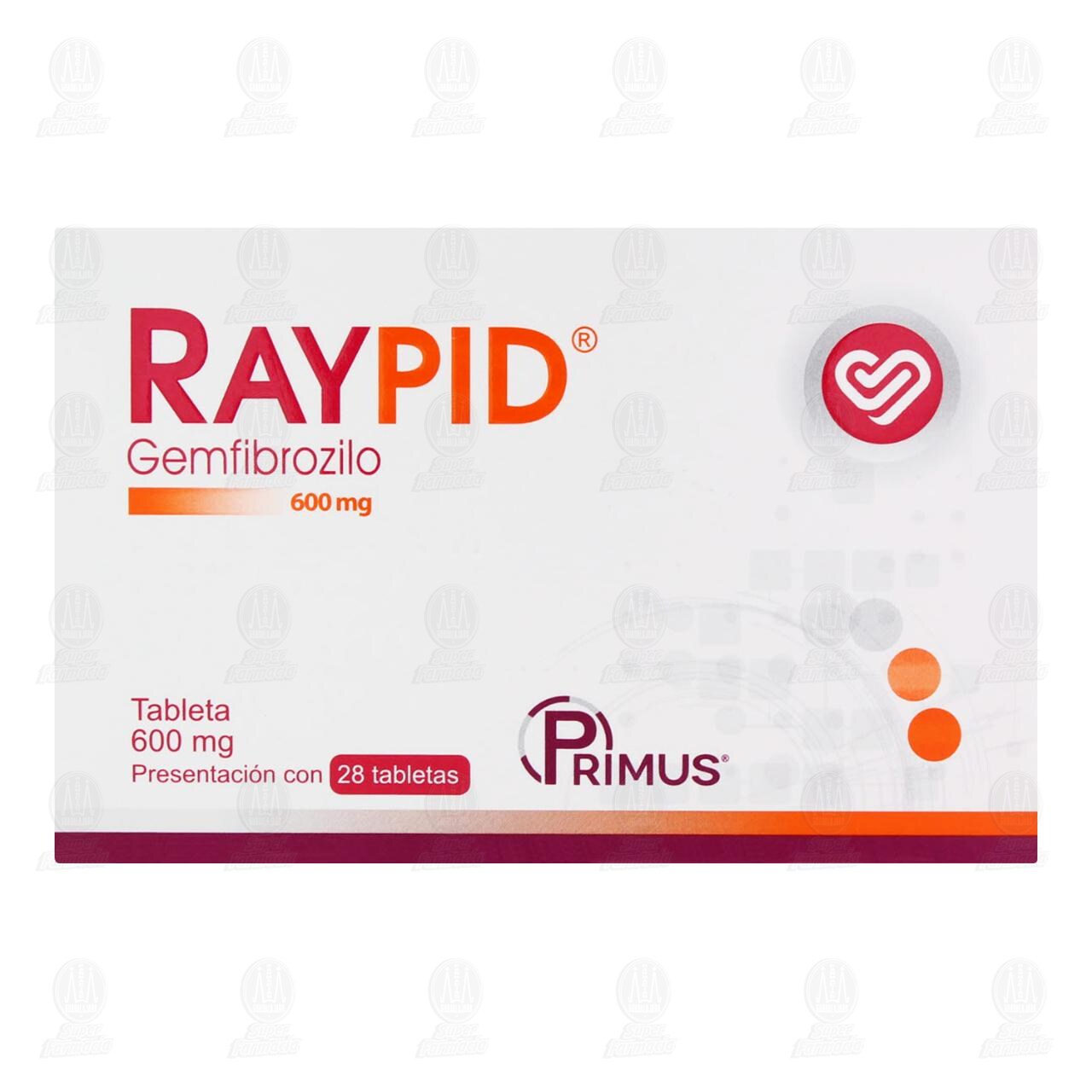 Raypid 600 mg, 28 Tabletas. image number 1