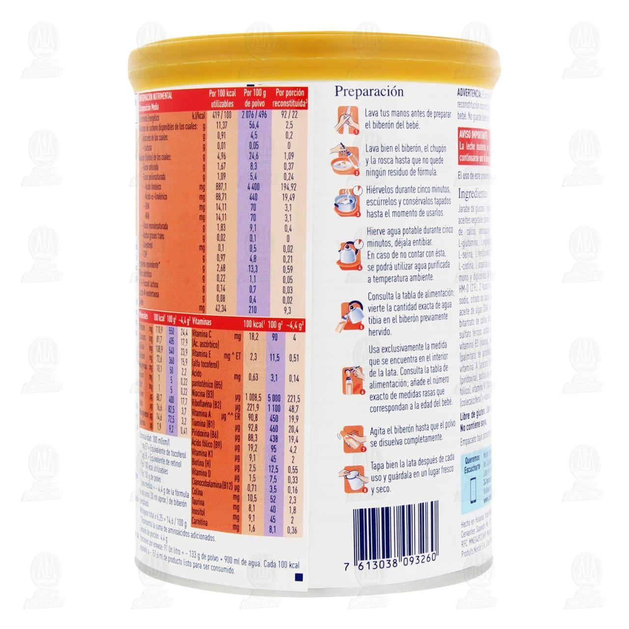 F&oacute;rmula Infantil Nestl&eacute; Alfamino HMO en Polvo (A Partir del Nacimiento), 400 gr. image number 2