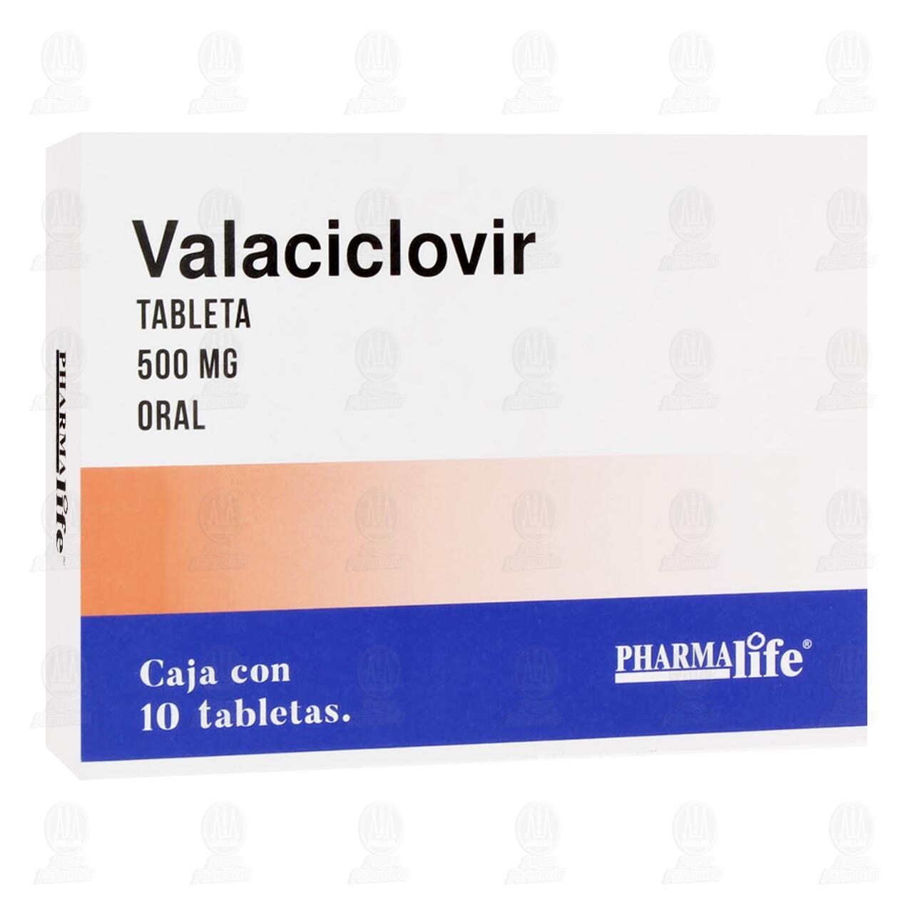 Valaciclovir 500 mg, 10 Tabletas Pharmalife.