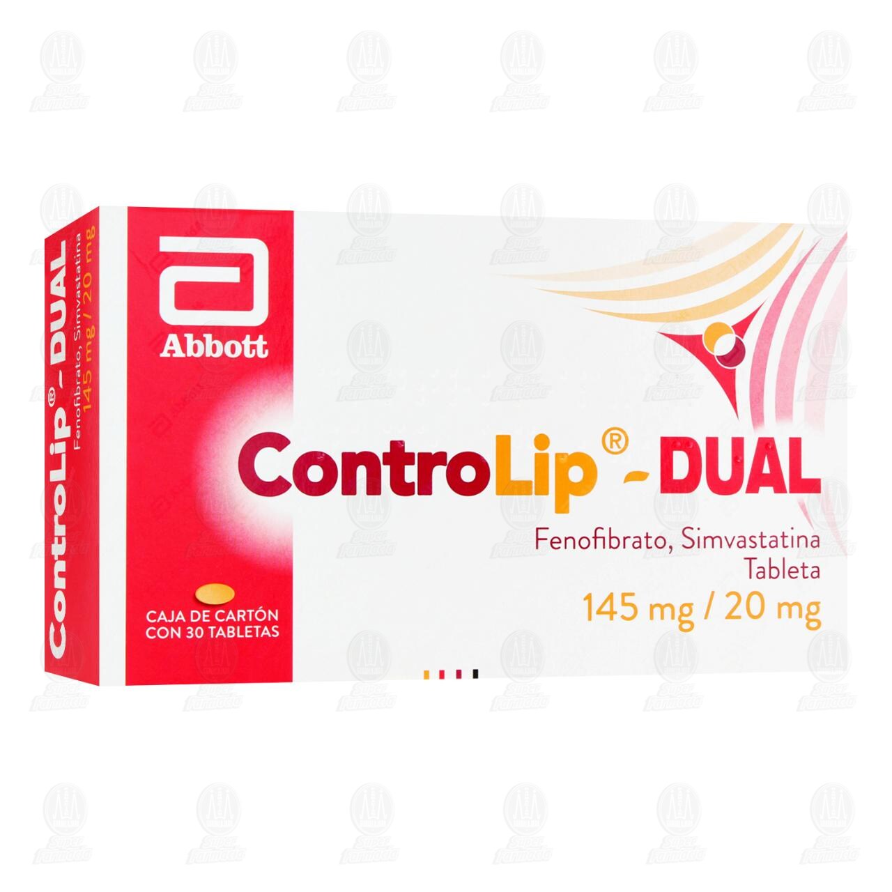 Controlip-Dual 145mg/20mg, 30 Tabletas.