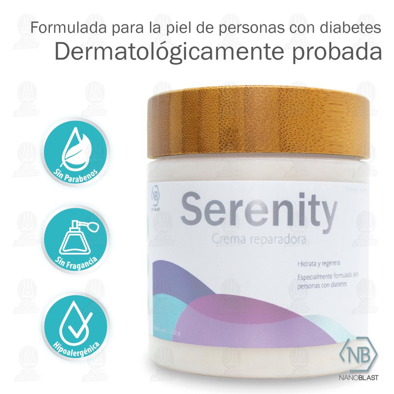 Serenity Crema Reparadora para Piel de Personas con Diabetes, 250 gr. image number 3