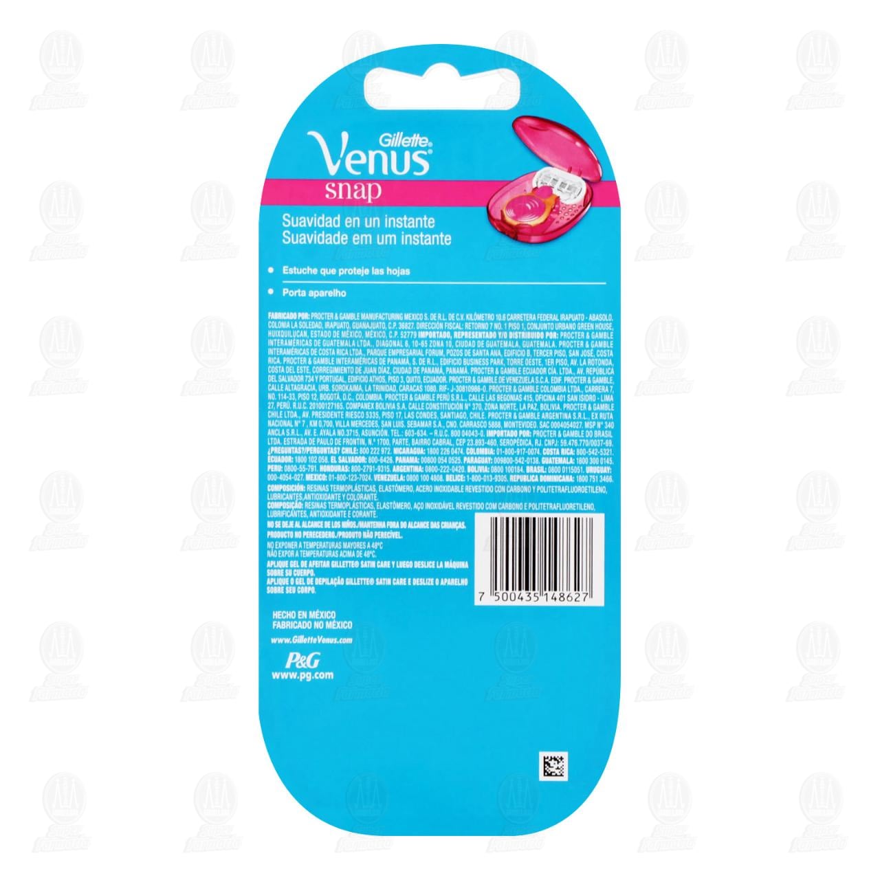 M&aacute;quina para Afeitar Gillette Venus Snap con Cartucho y Estuche, 3 pzas. image number 1