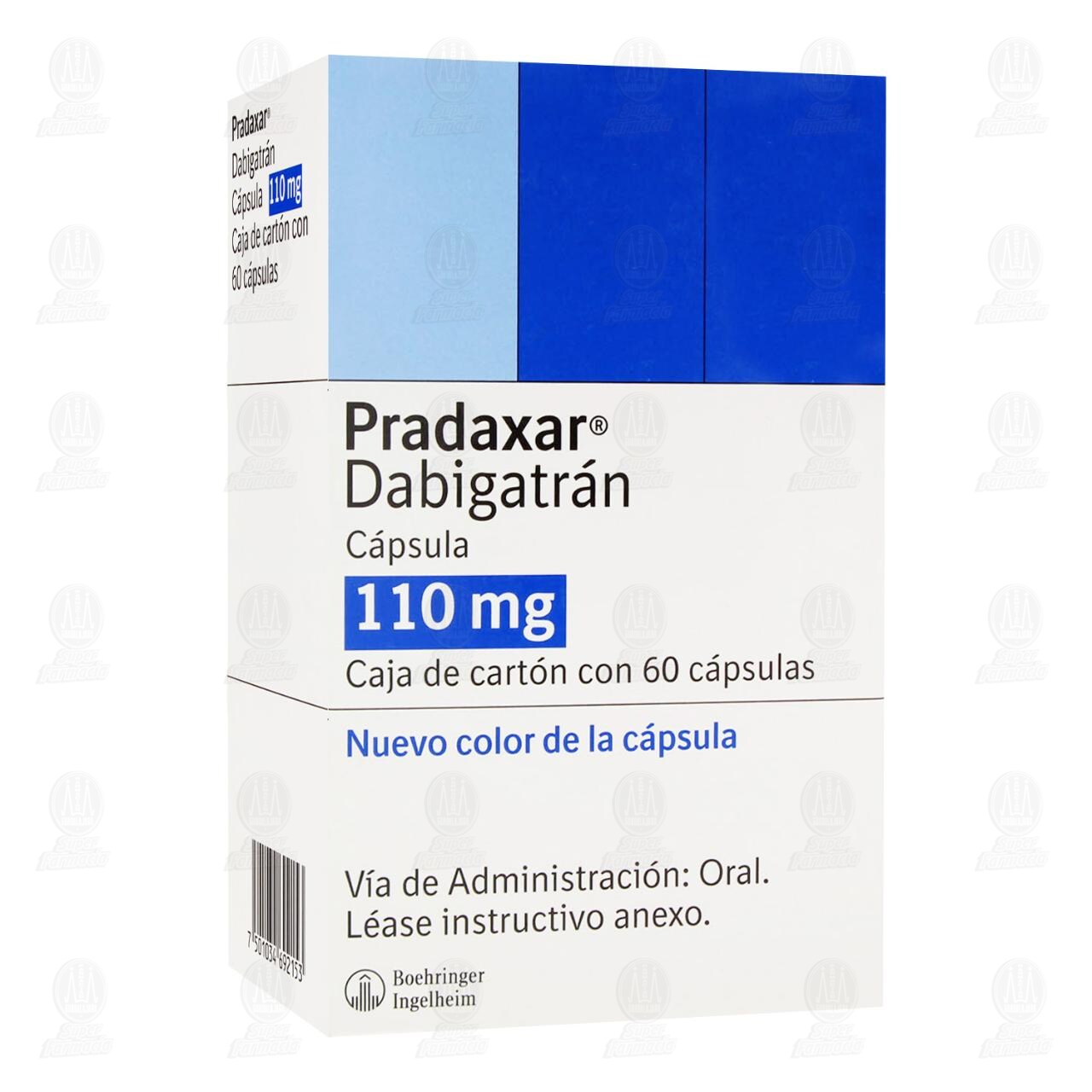 Pradaxar 110 mg, 60 C&aacute;psulas. image number 0