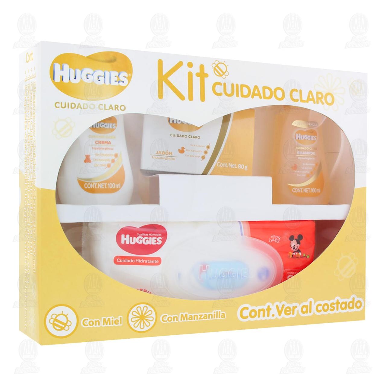 Estuche Huggies Cuidado Claro con Crema + Shampoo + Jab&oacute;n + Toallitas H&uacute;medas, 4 pzas. image number 0
