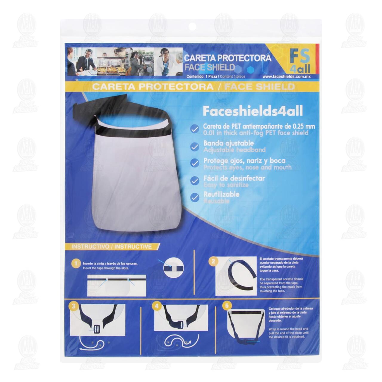 Careta Protectora Faceshields4all, 1 pz. image number 0