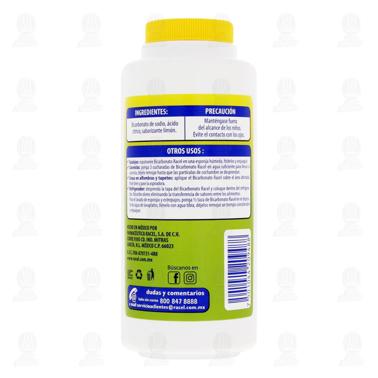 Bicarbonato de Sodio Racel con Lim&oacute;n, 300 gr. image number 2