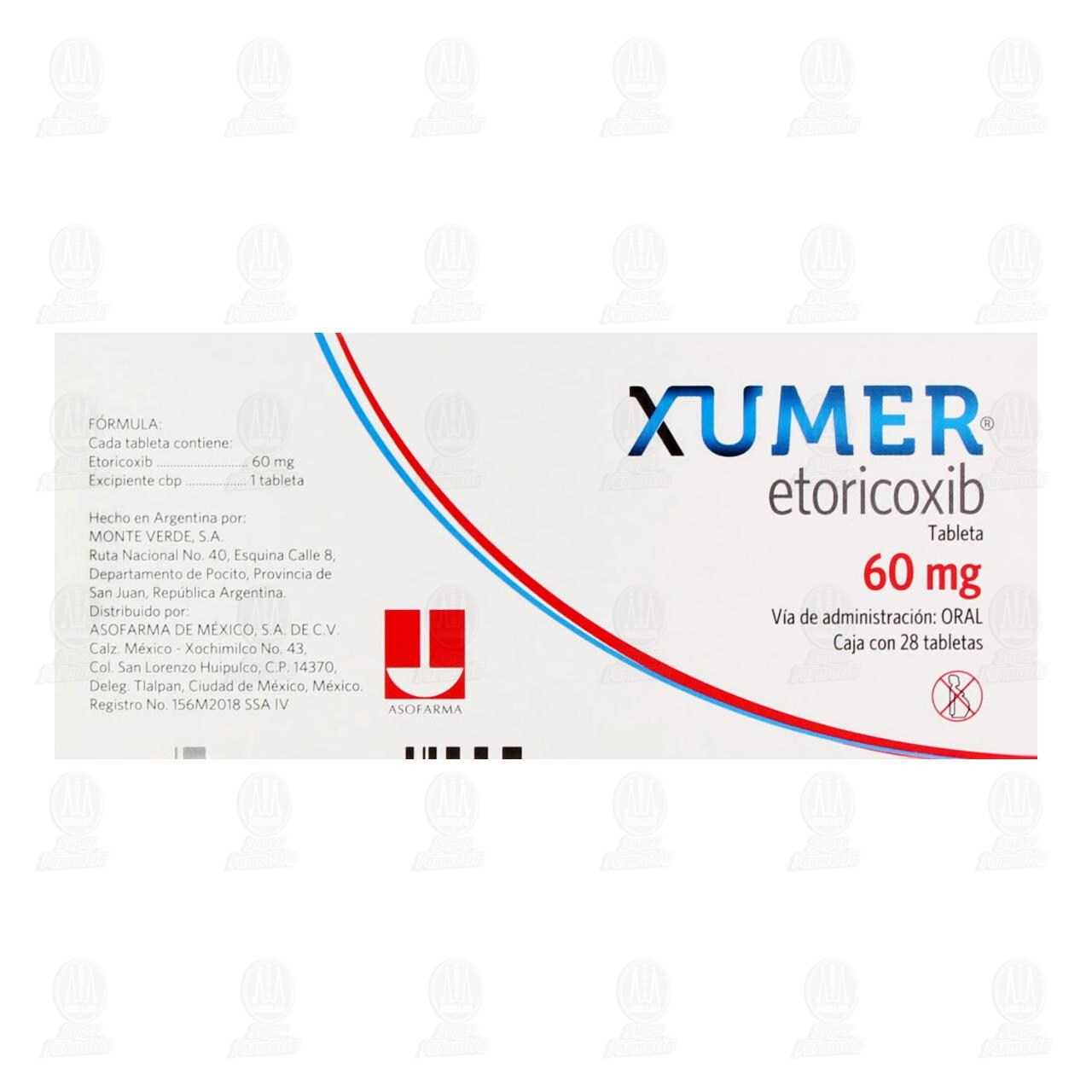 Xumer 80 Xumer 60 mg, 28 Tabletas. de XUMER | Farmacias Guadalajara