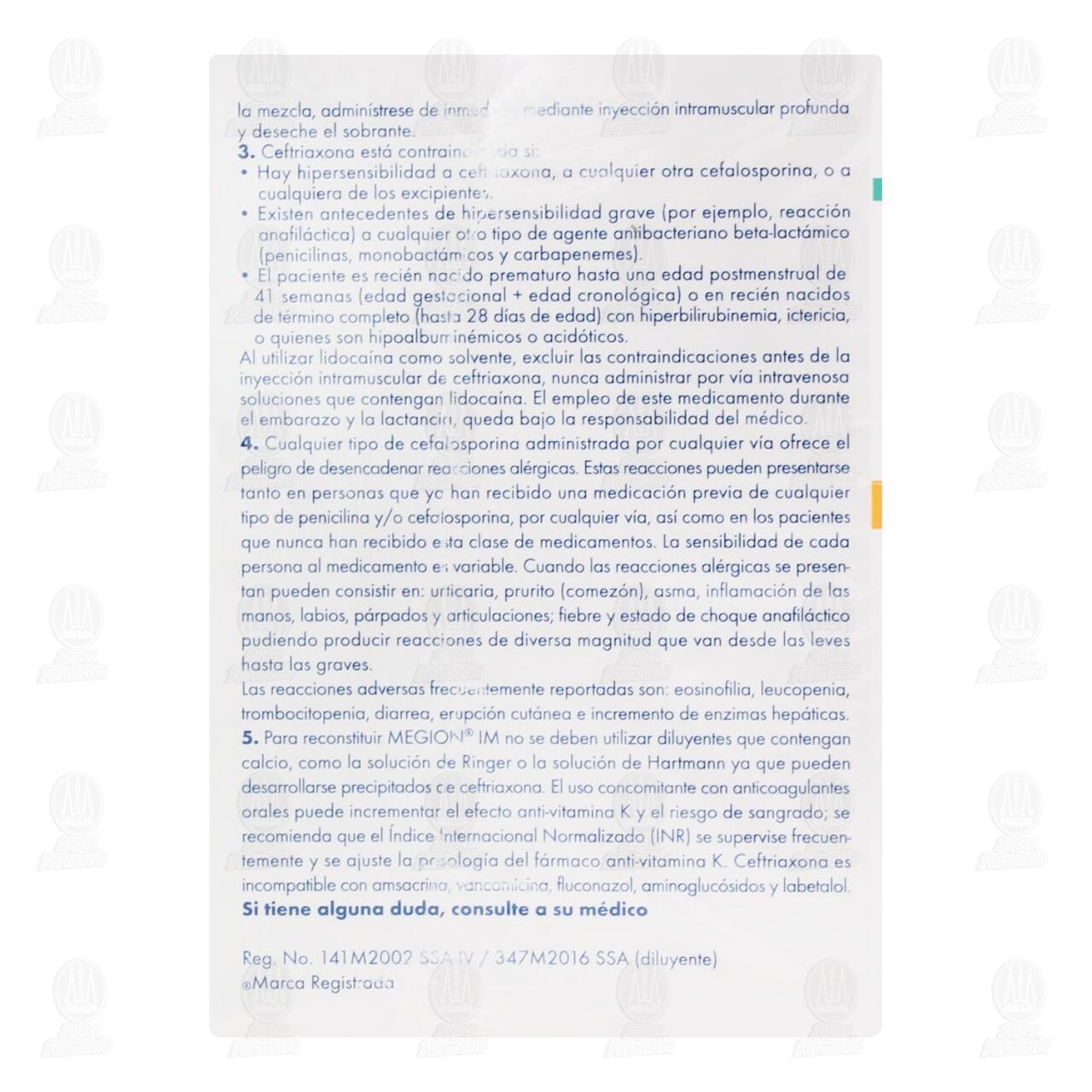 Pack Megion IM 1 gr, Soluci&oacute;n Inyectable 3 Cajas con 1 &Aacute;mpula. image number 2