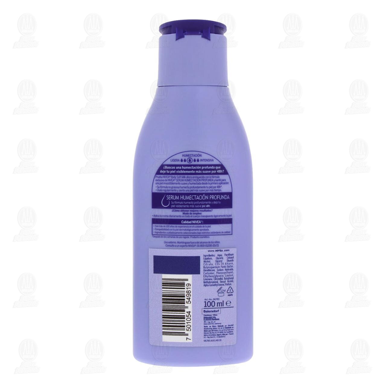 Nivea Soft Milk Crema Corporal Hidratante Nutritiva para Piel Seca, 100ml. image number 2