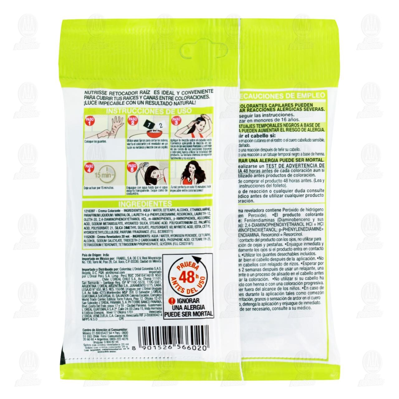 Retocador de Ra&iacute;z Garnier Nutrisse en Crema Tonos Negros (20), 1 pz. image number 1