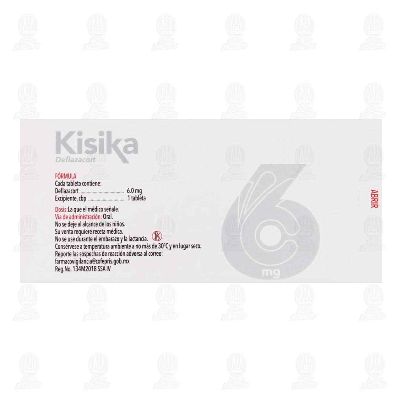 Kisika 6 mg, 20 Tabletas. image number 2