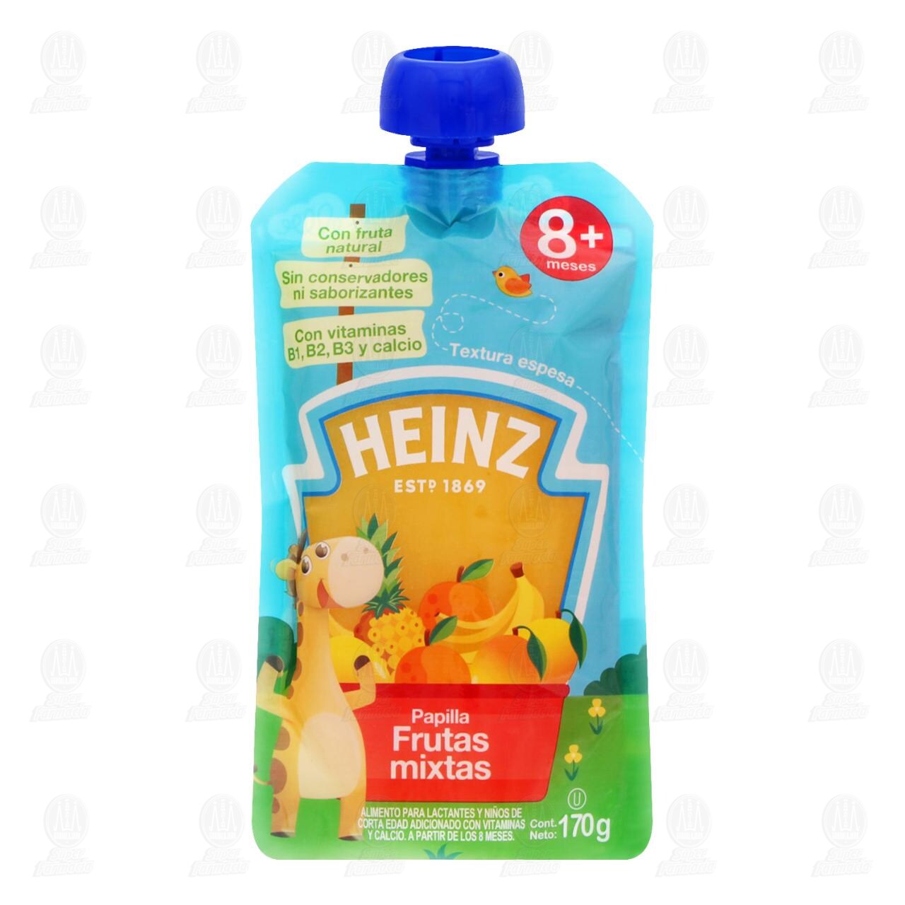Papilla Heinz de Frutas Mixtas A Partir de los 8 Meses, 170 gr.