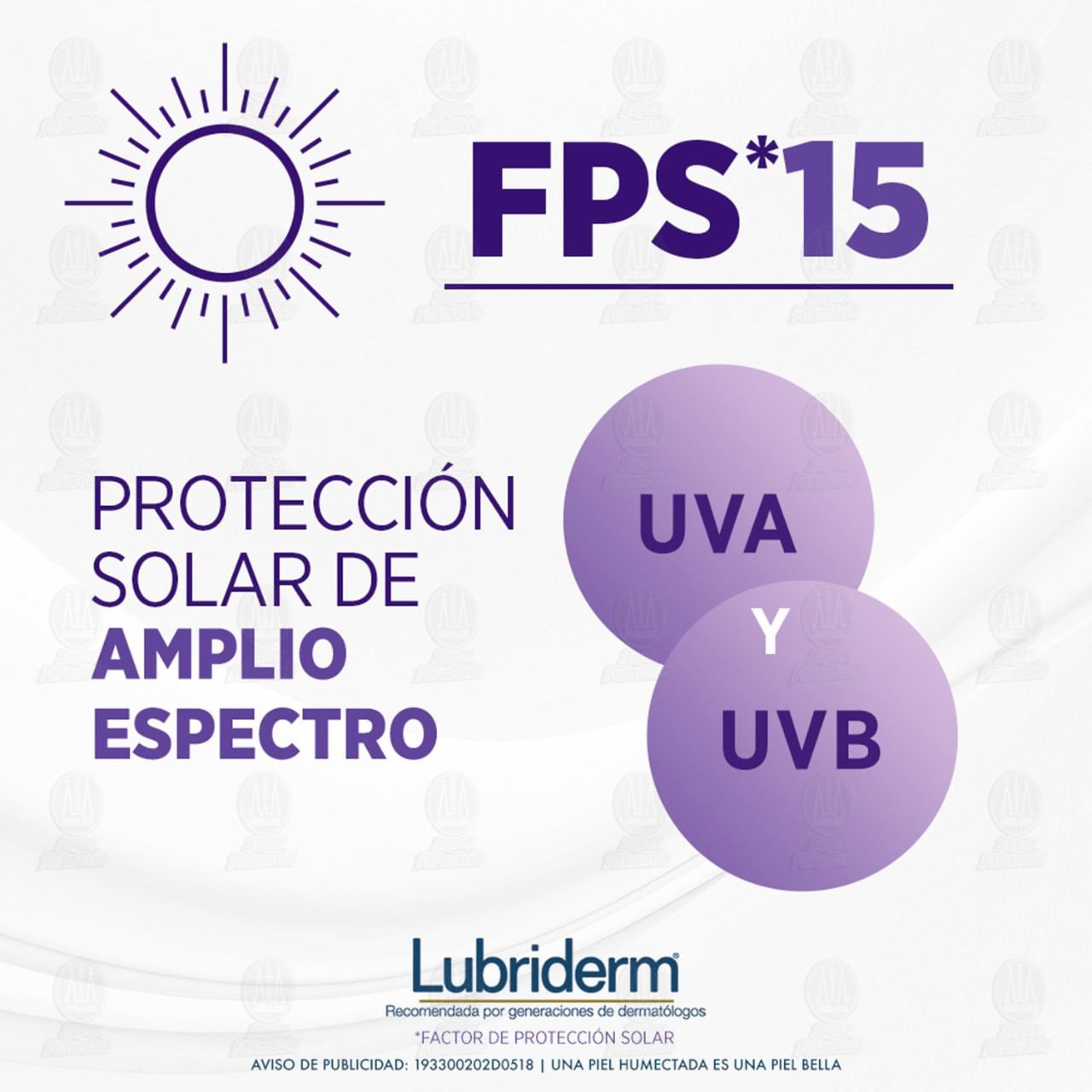 Crema Corporal Lubriderm Protección Solar UV 15, 200 ml. image number 3