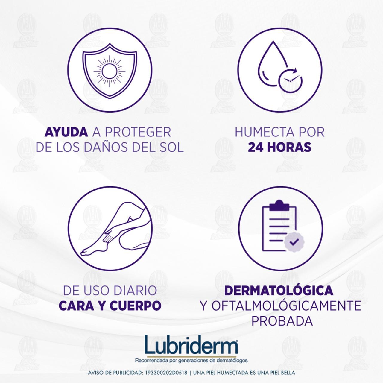 Crema Corporal Lubriderm Protección Solar UV 15, 200 ml. image number 4