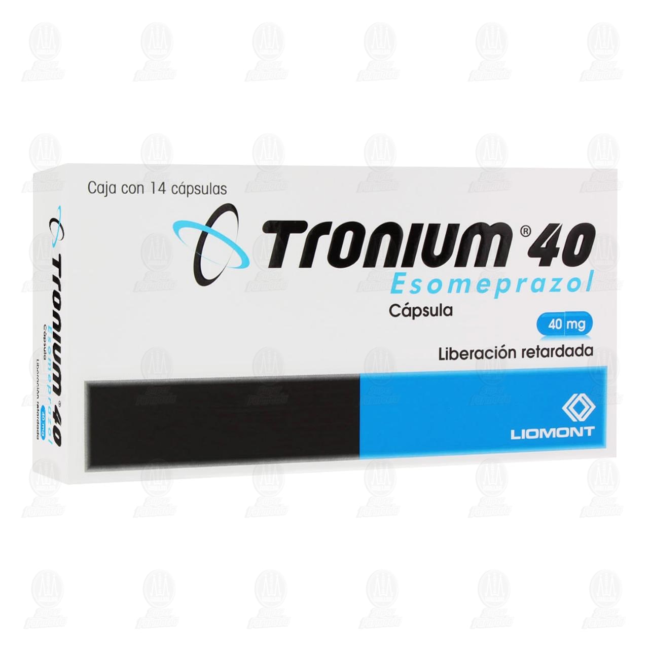 Imagen para Tronium 40 40mg 14 Cápsulas