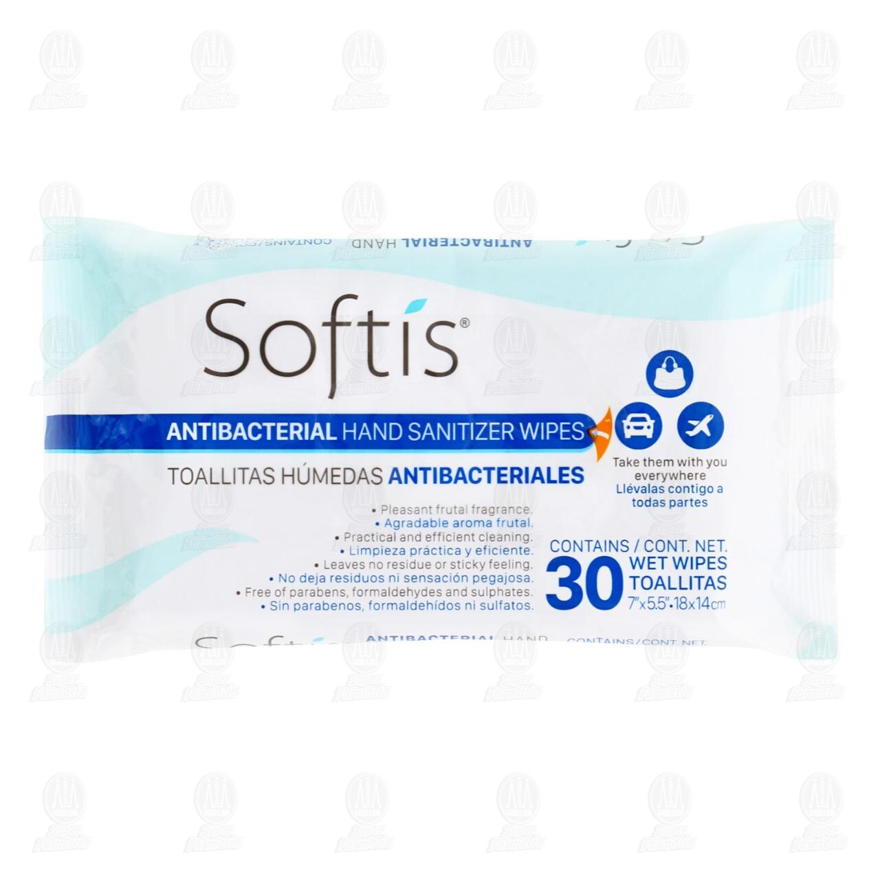 Toallitas Húmedas Softís Antibacteriales, 30 pzas. image number 0