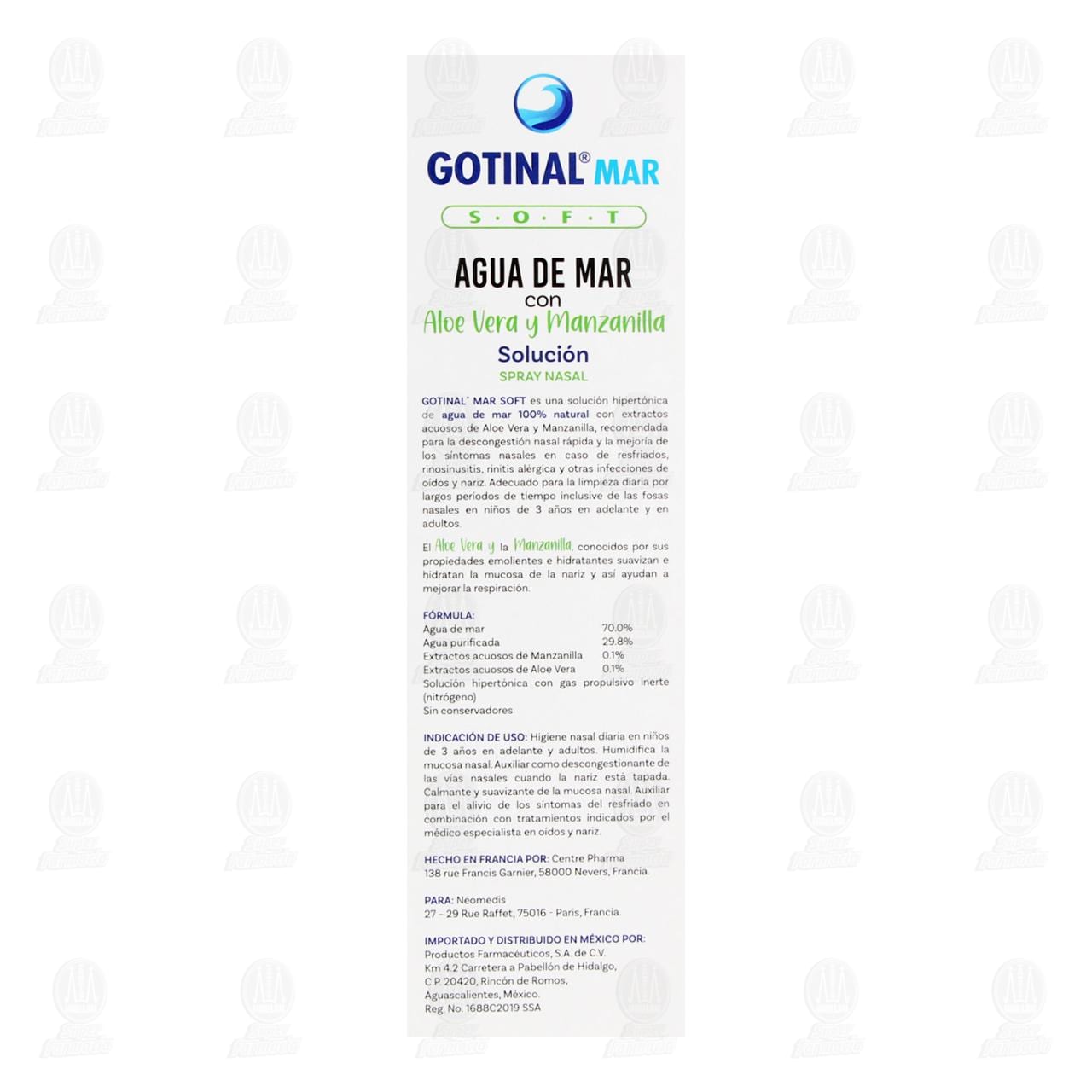 Gotimar Gotinal Mar Soft Agua de Mar con Aloe Vera y Manzanilla Spray Nasal ...