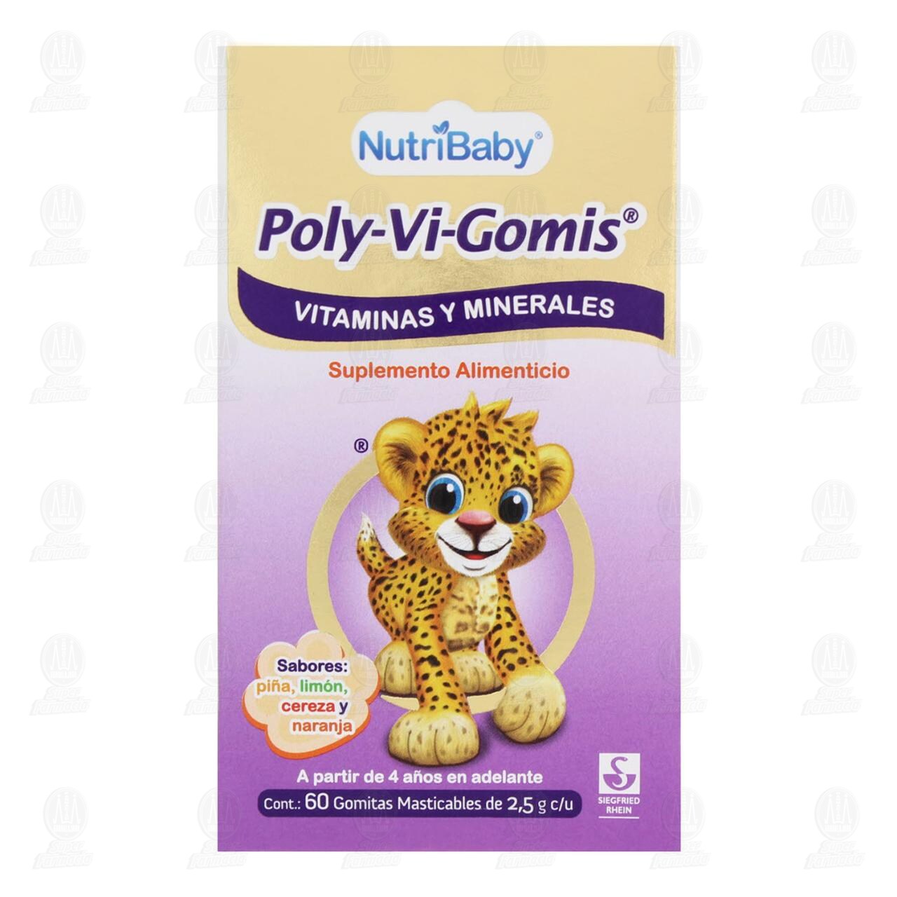 Poly-Vi-Gomis Vitaminas y Minerales (Edad 4 Años en Adelante) 60 pzas. image number 1