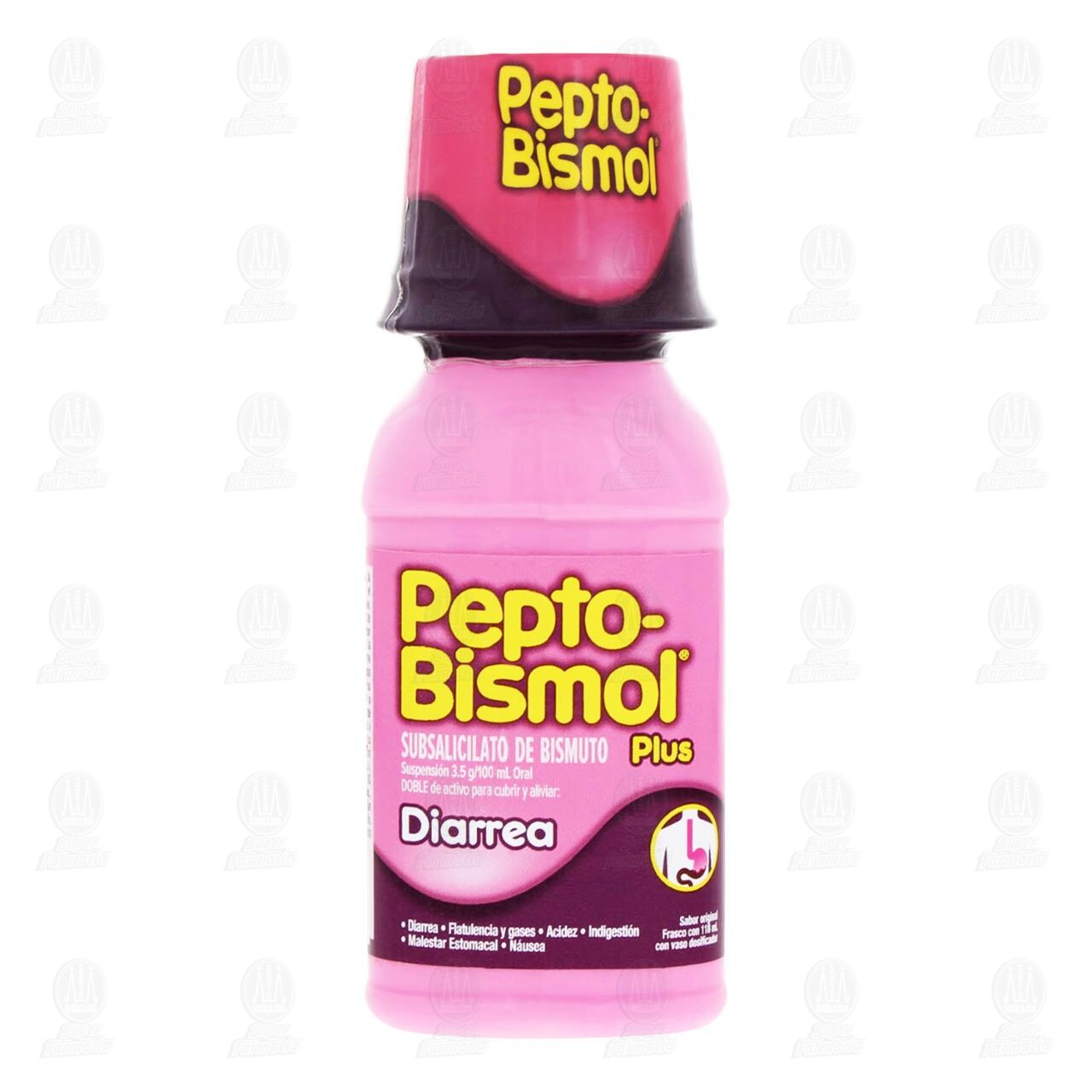 Pepto-Bismol Plus Diarrea Suspensi&oacute;n Sabor Original, 118 ml. image number 1