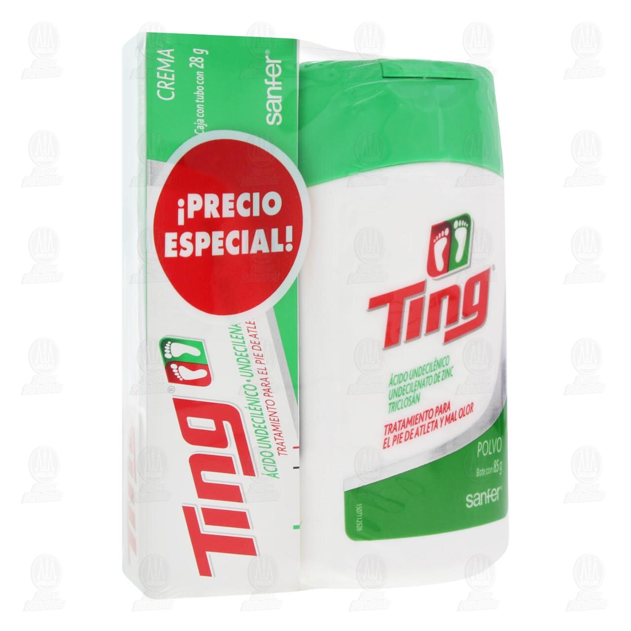 Pack Ting 85gr Polvo + Ting 28gr Crema Precio Especial