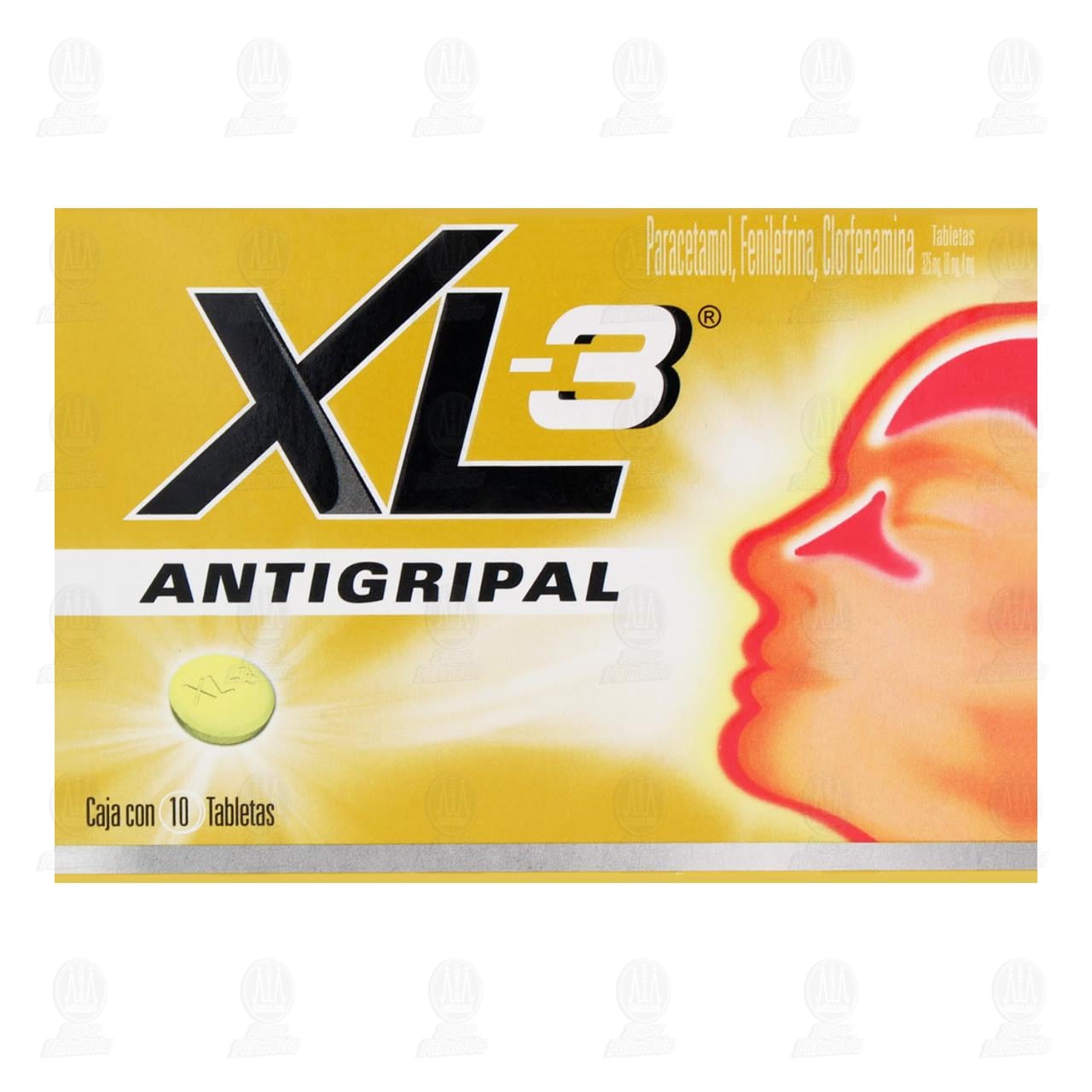 XL-3 Antigripal 325mg/10mg/4mg, 10 Tabletas. image number 1