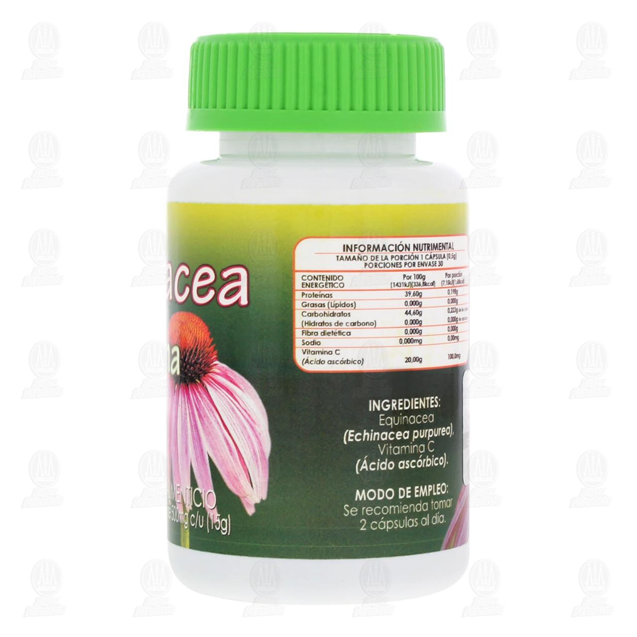 Anahuac Equinacea + Vitamina C 500 mg, 30 Cápsulas. image number 3