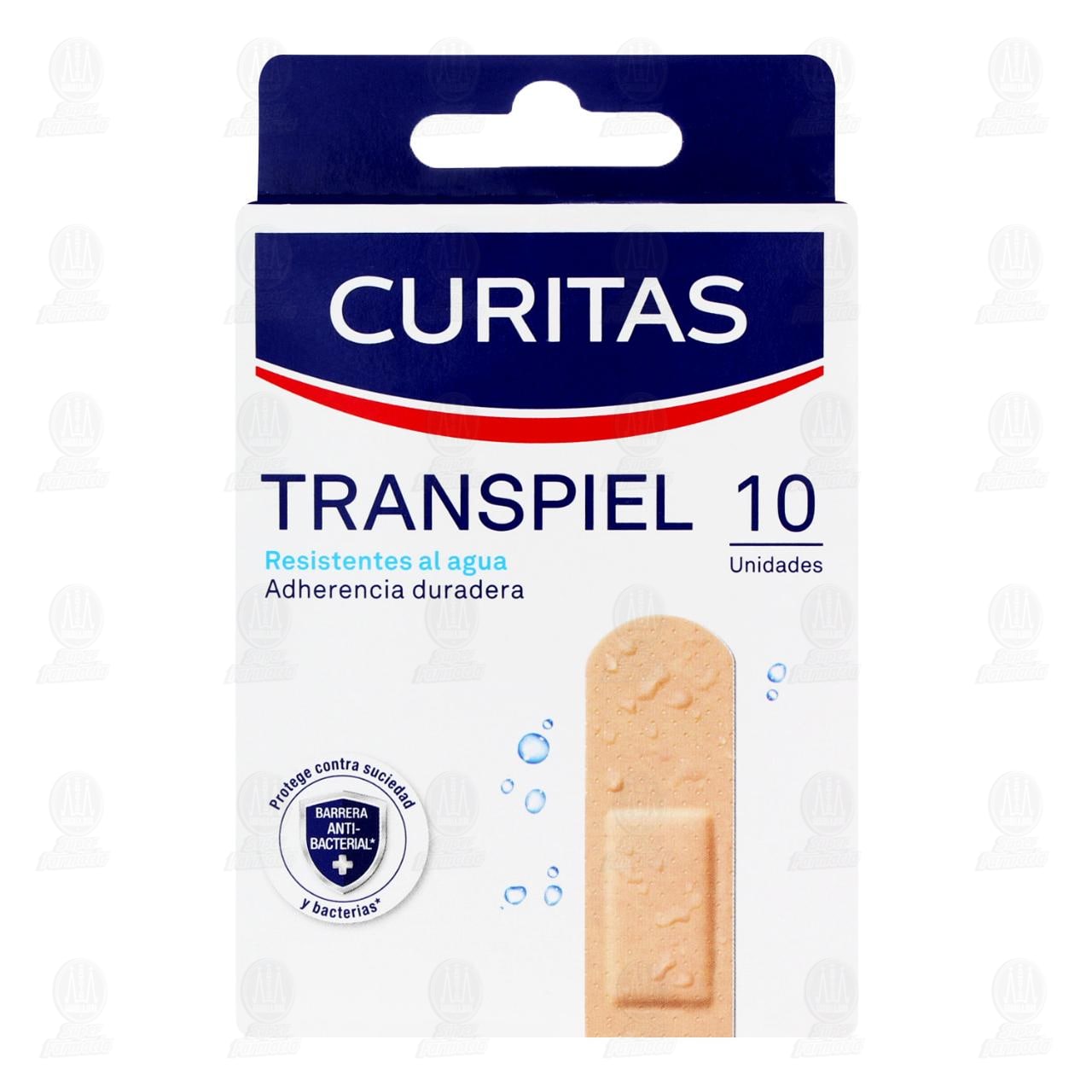 Banditas Adhesivas Curitas Transpiel, 10 pzas. image number 1