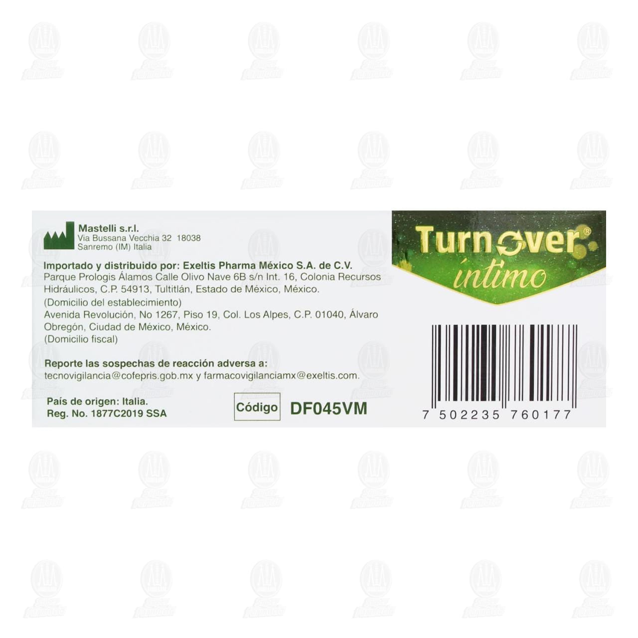 Turnover &Iacute;ntimo en Crema, 6 Aplicadores de 5 ml c/u. image number 2