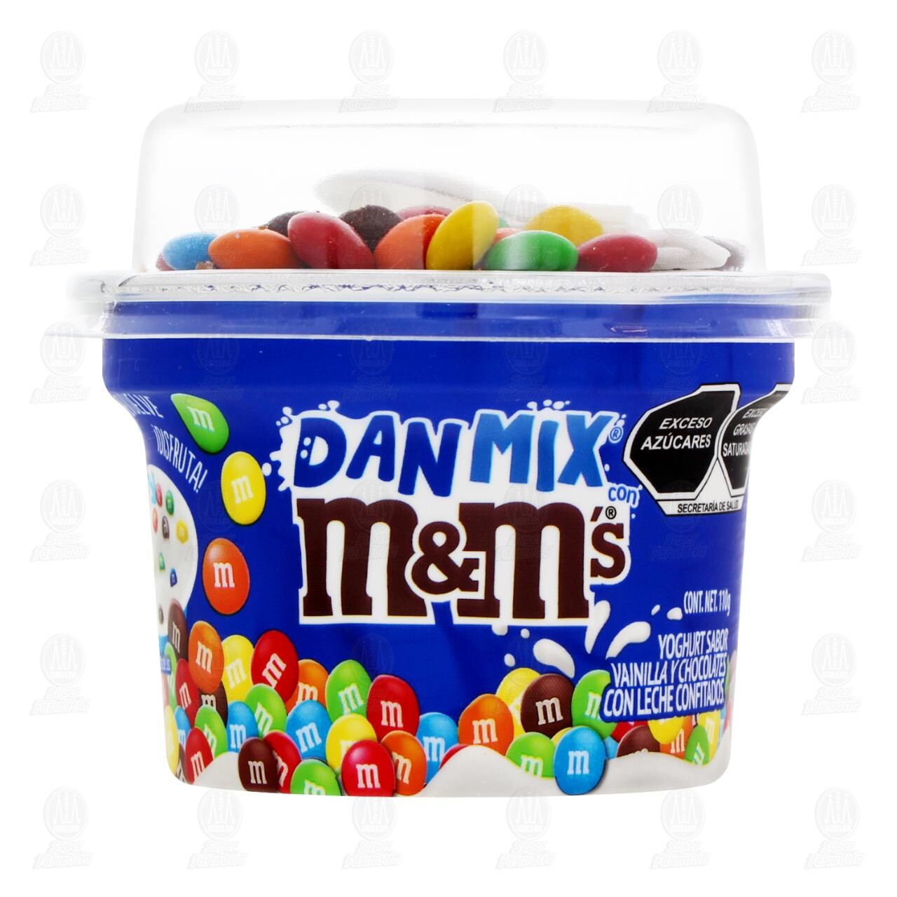 Yoghurt Dan Mix con M&M's Sabor Vainilla y Chocolate, 110 gr. image number 1