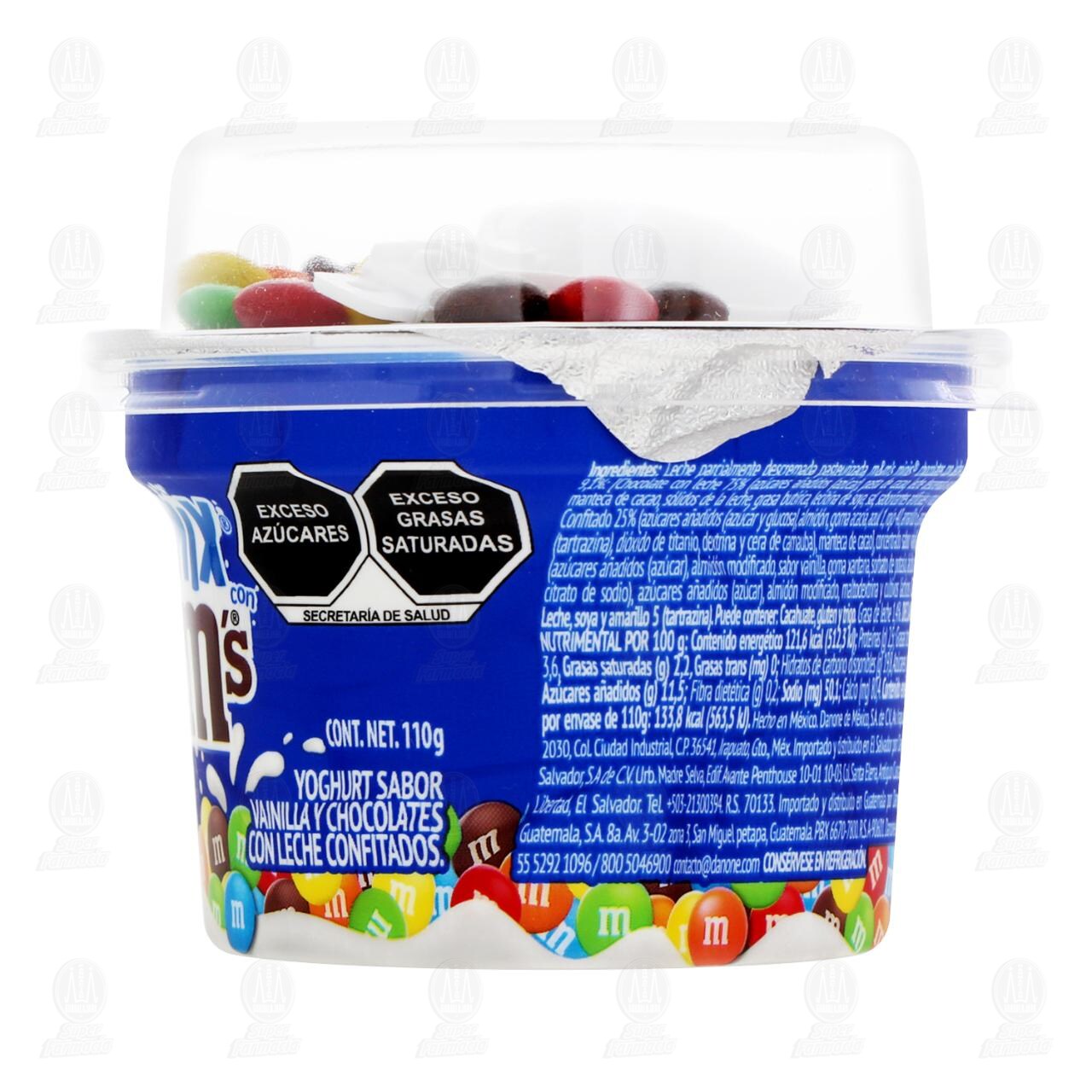 Yoghurt Dan Mix con M&M's Sabor Vainilla y Chocolate, 110 gr. image number 2