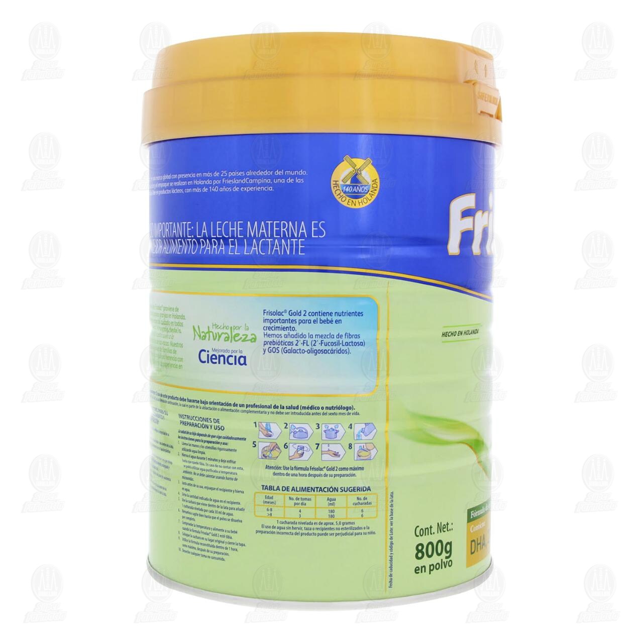 F&oacute;rmula Infantil Frisolac Gold 2 en Polvo (Edad 6-12 Meses), 800 gr. image number 4