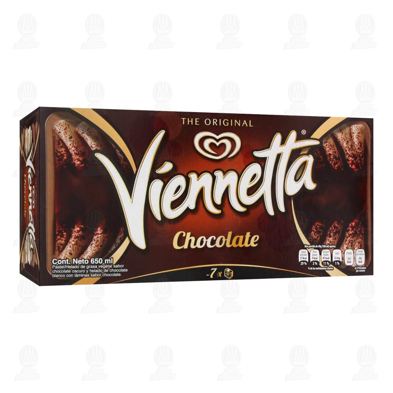 Pastel Helado Viennetta Chocolate, 650 ml.