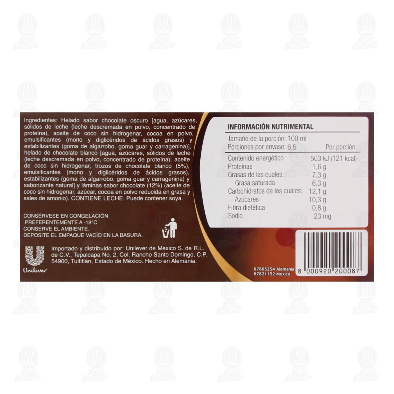 Pastel Helado Viennetta Chocolate, 650 ml. image number 2