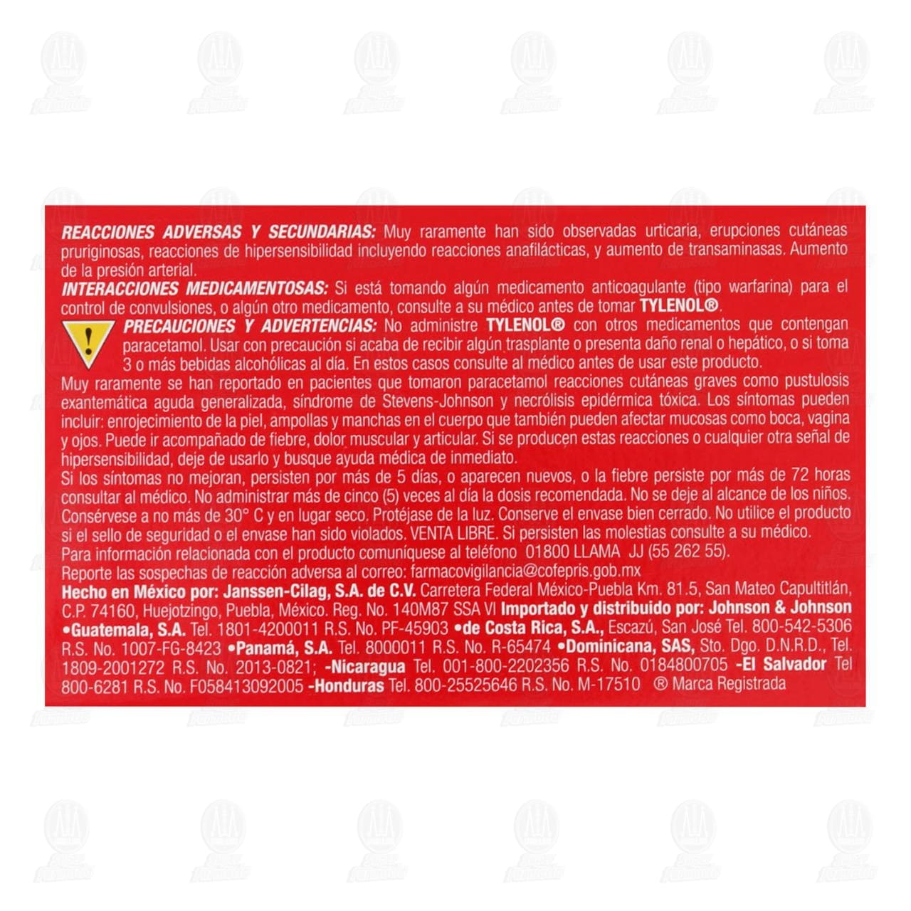 Tylenol 500 mg, 40 Tabletas. image number 2