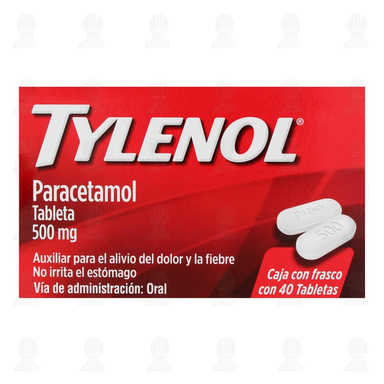 Tylenol 500 mg, 40 Tabletas. image number 1