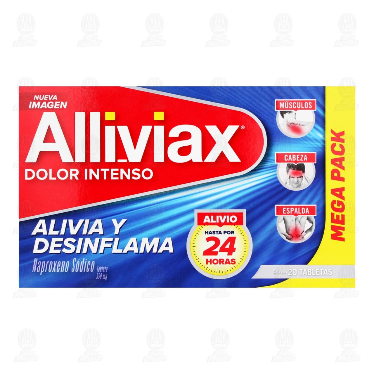 Alliviax 550 mg, 20 Tabletas. image number 1