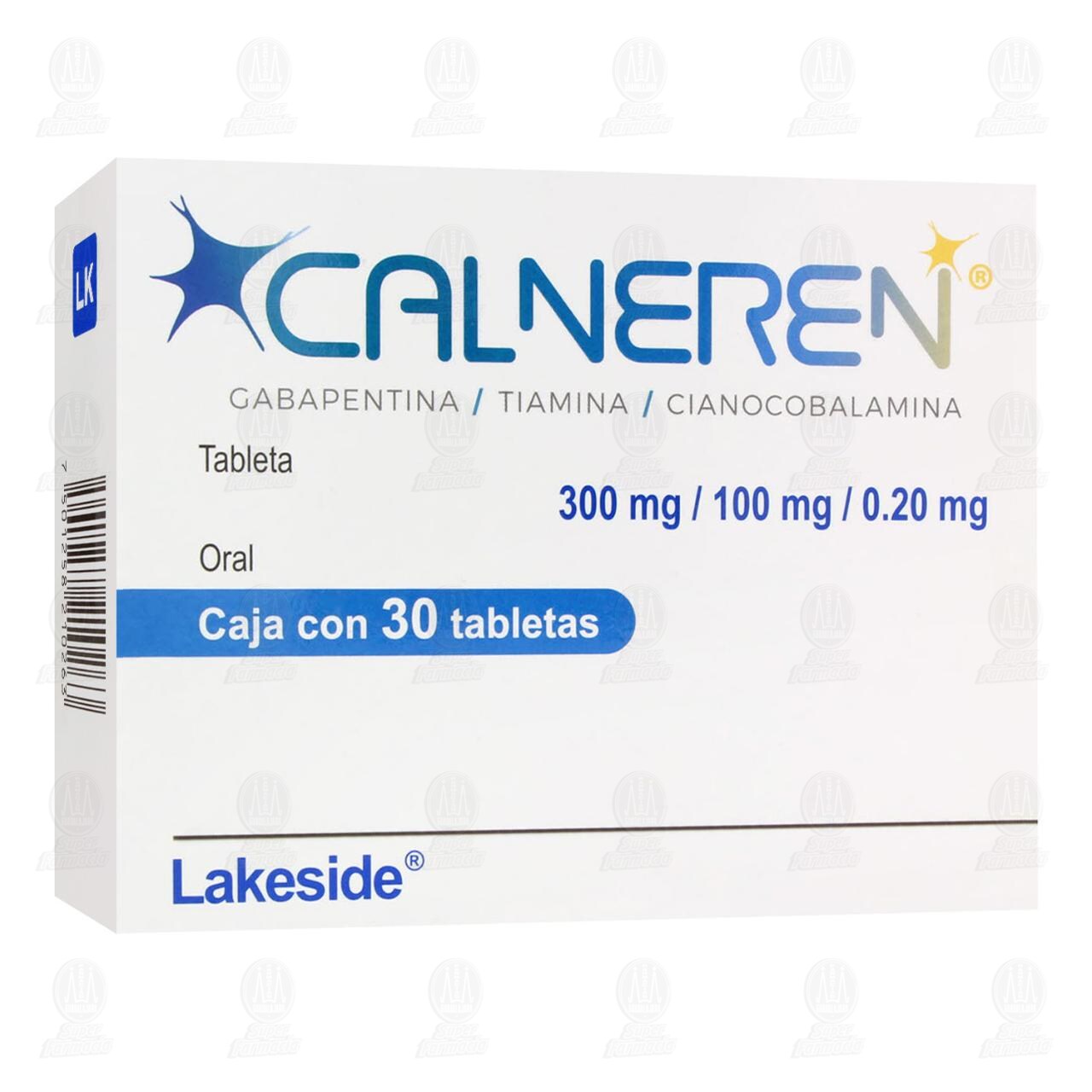 Calneren 300mg/100mg/0.20mg, 30 Tabletas. image number 0
