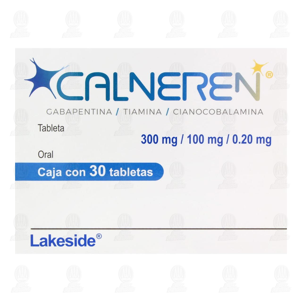 Calneren 300mg/100mg/0.20mg, 30 Tabletas. image number 1