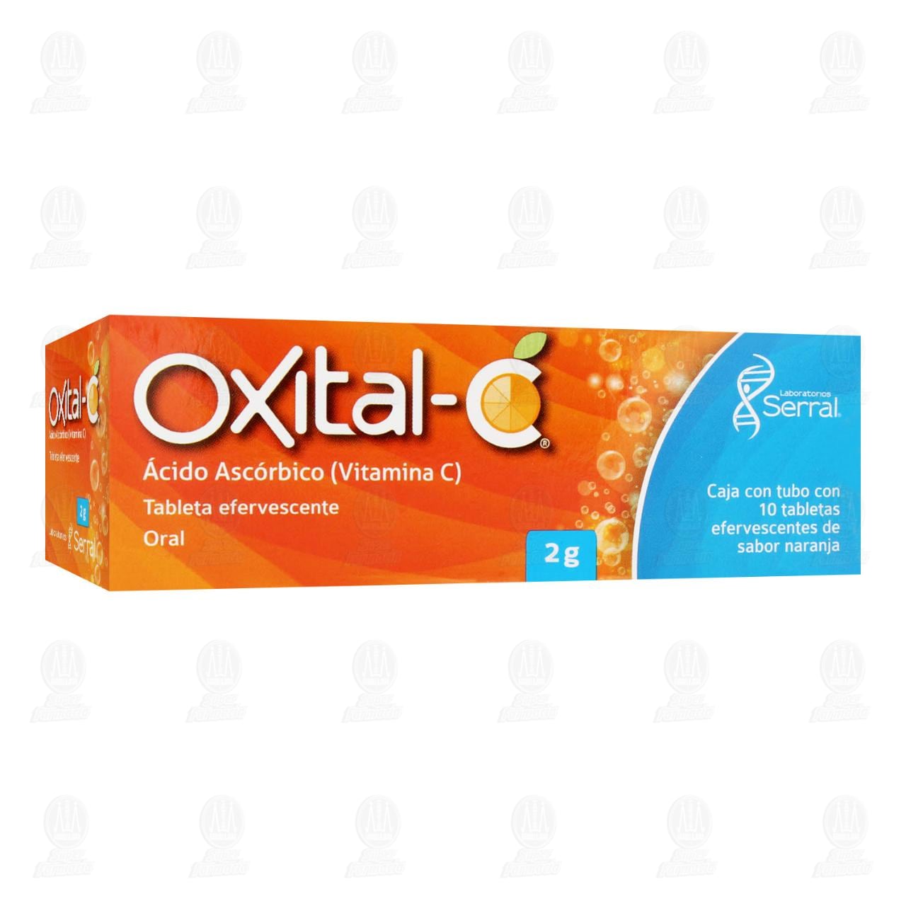 Imagen para Oxital-C Sabor Naranja 2gr, 10 Tabletas Efervescentes.