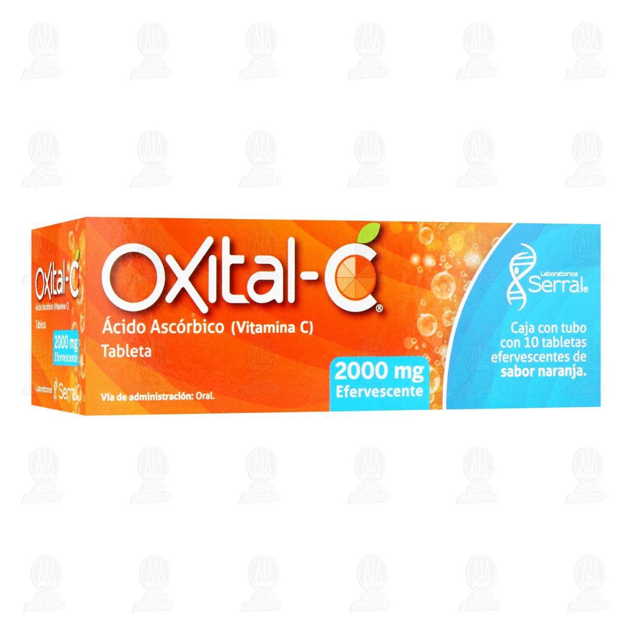 Oxital-C Sabor Naranja 2gr, 10 Tabletas Efervescentes.