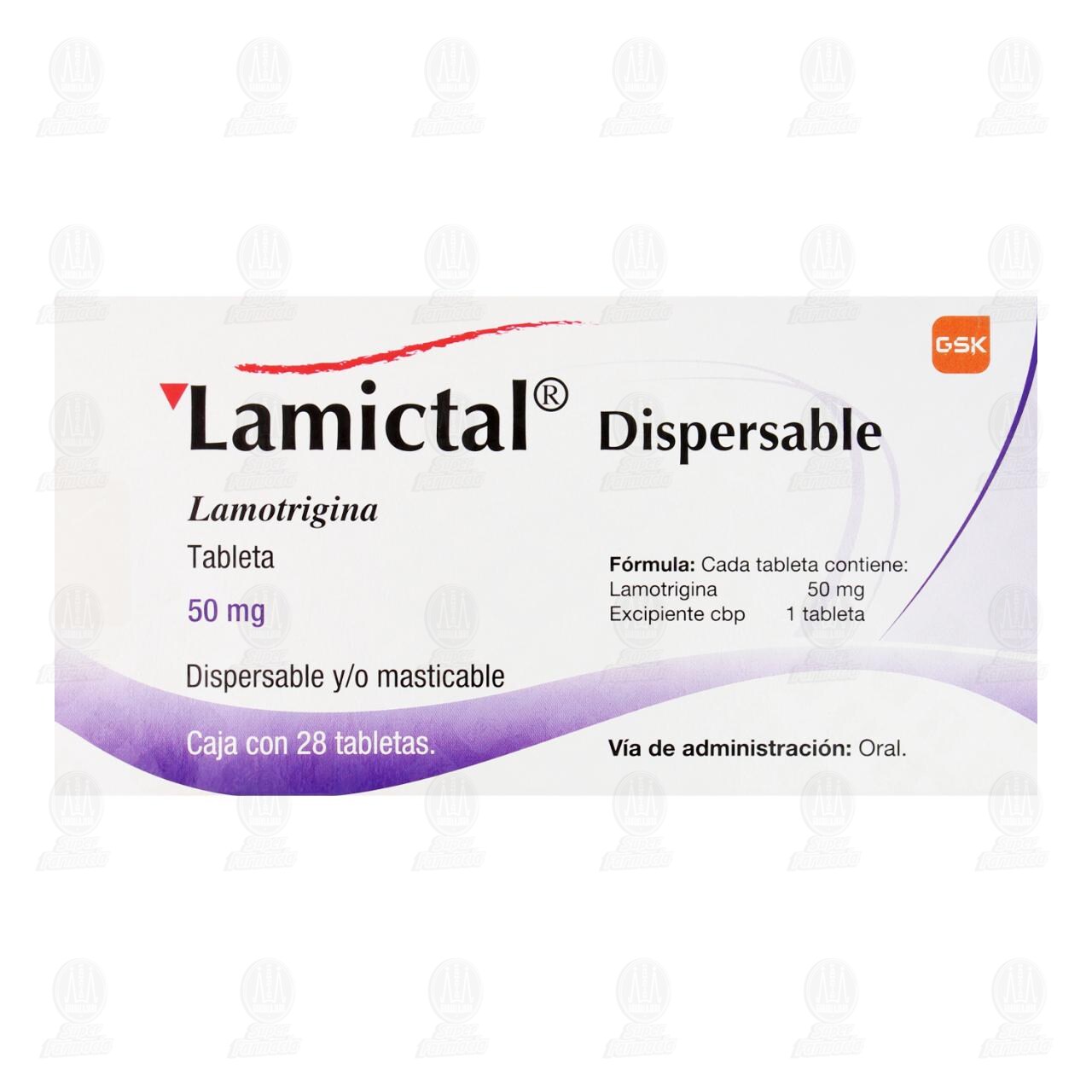 Lamictal 50 mg, 28 Tabletas. image number 2