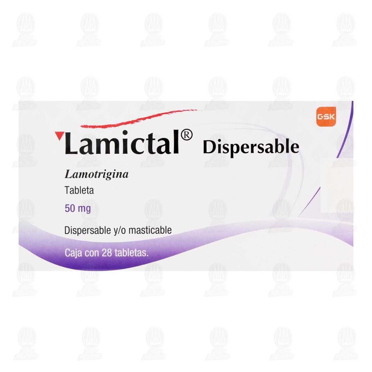 Lamictal 50 mg, 28 Tabletas. image number 1