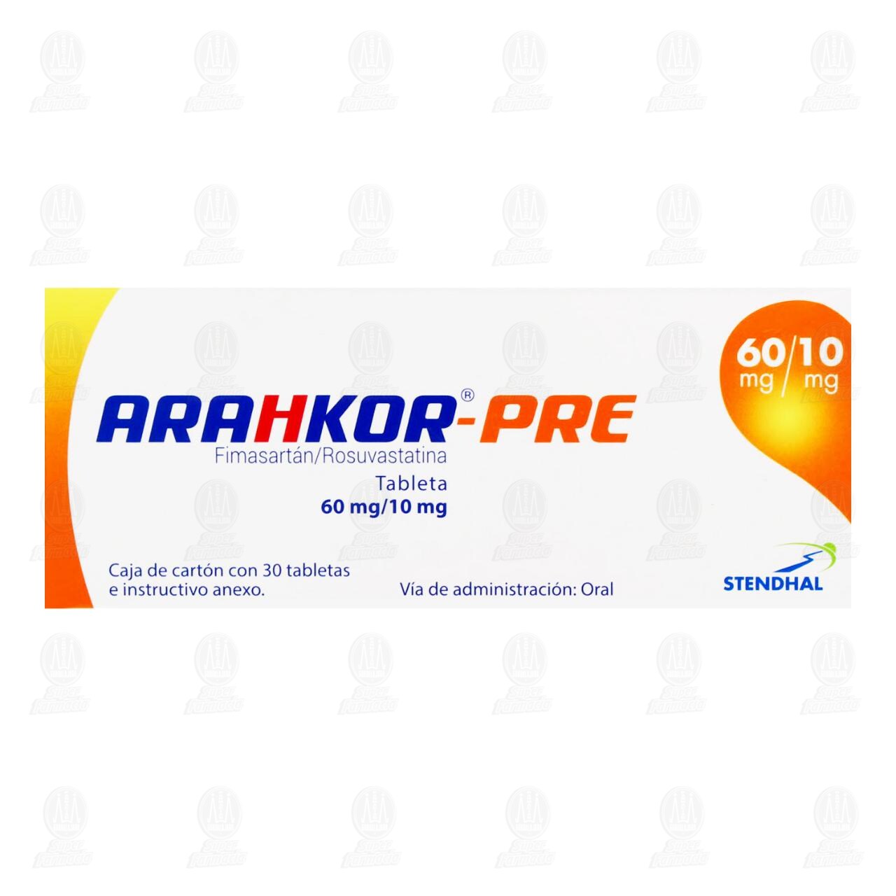 Arahkor-Pre 60mg/10mg, 30 Tabletas. image number 1