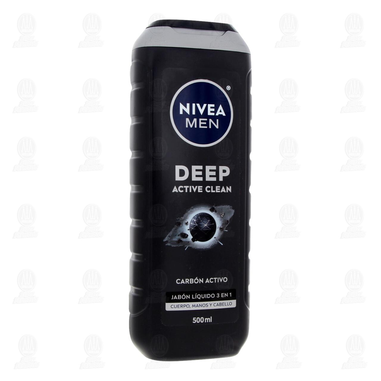 Nivea Men Deep Active Clean Jab&oacute;n L&iacute;quido 3 en 1 con Carb&oacute;n Activo, 500 ml. image number 0