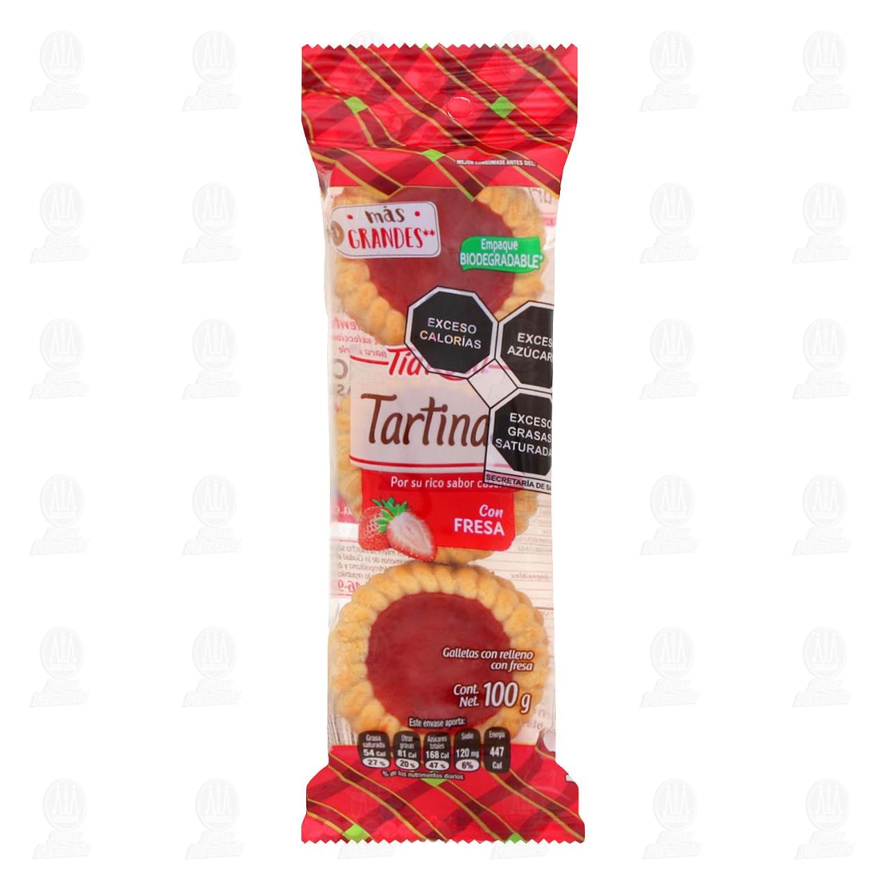 Imagen para Galletas Tartinas Tía Rosa con Fresa, 100 gr.