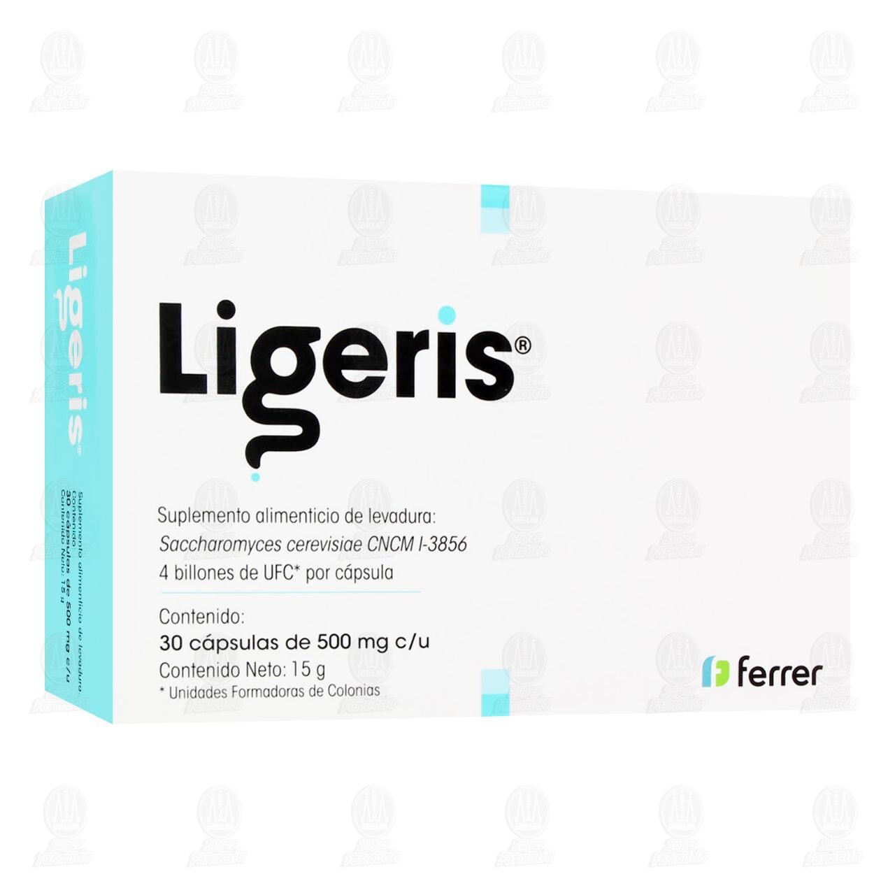 Suplemento Alimenticio Ligeris de Levadura 500 mg, 30 Cápsulas.