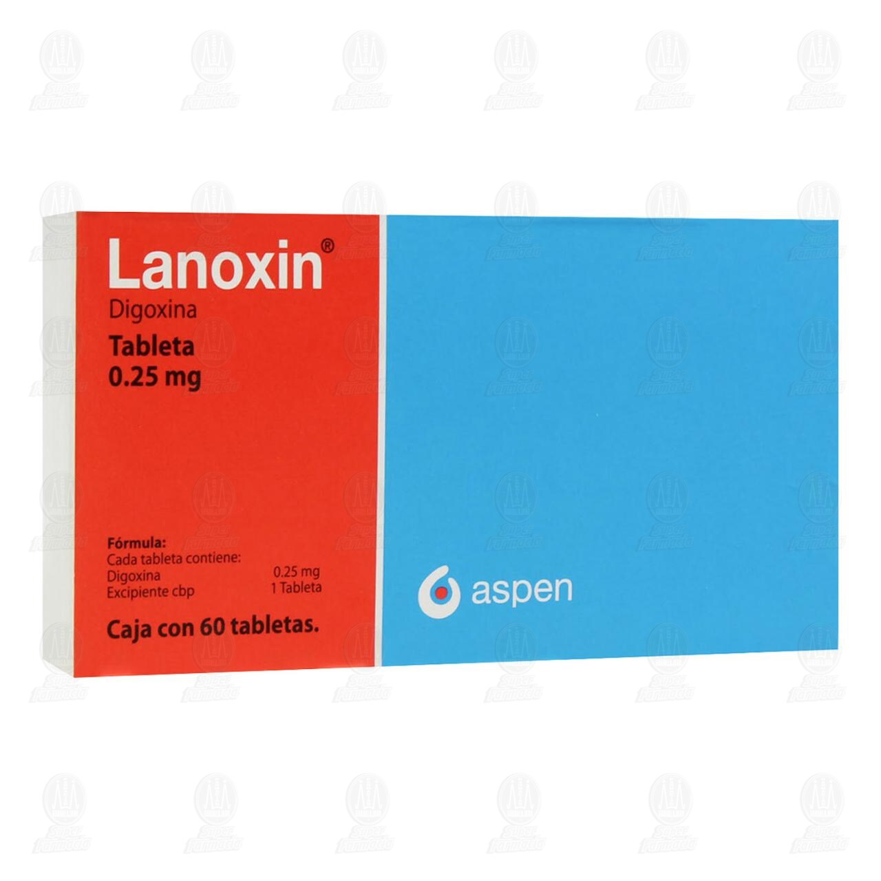 Lanoxin 0.25 mg, 60 Tabletas. image number 0
