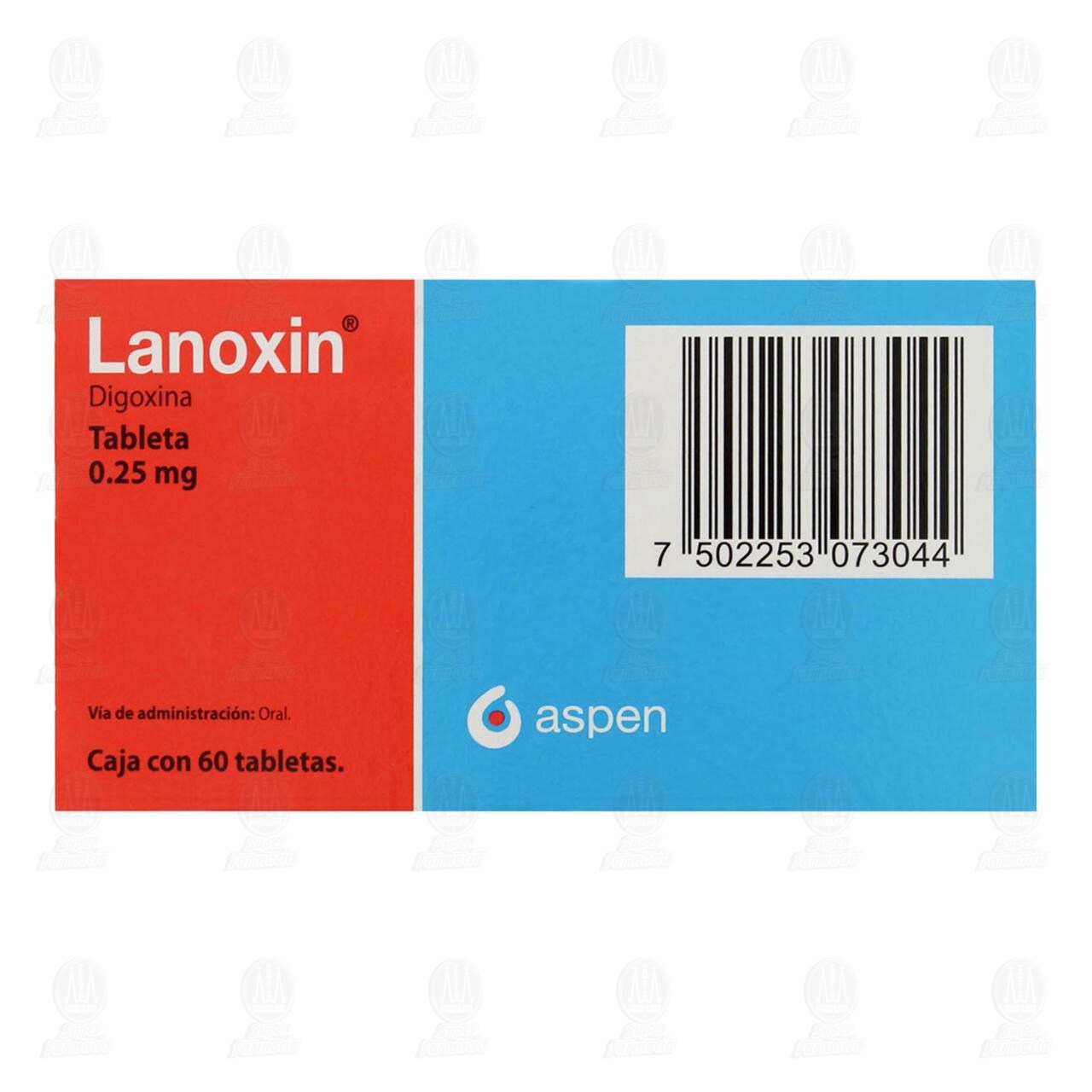 Lanoxin 0.25 mg, 60 Tabletas. image number 2