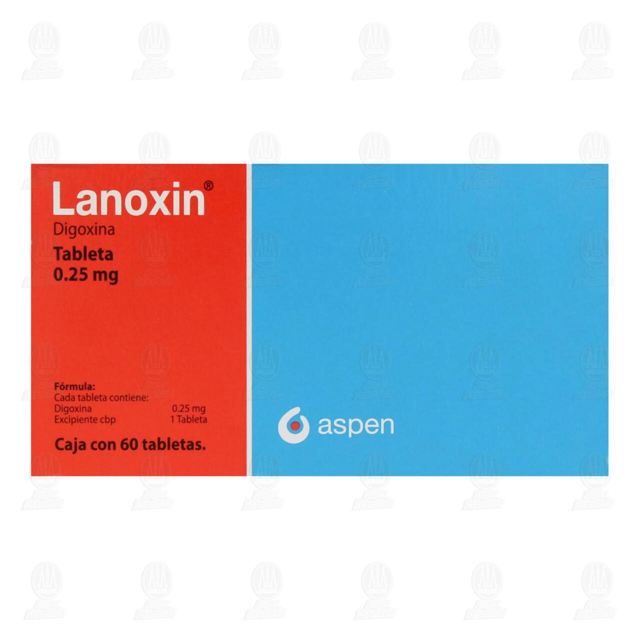 Lanoxin 0.25 mg, 60 Tabletas. image number 1