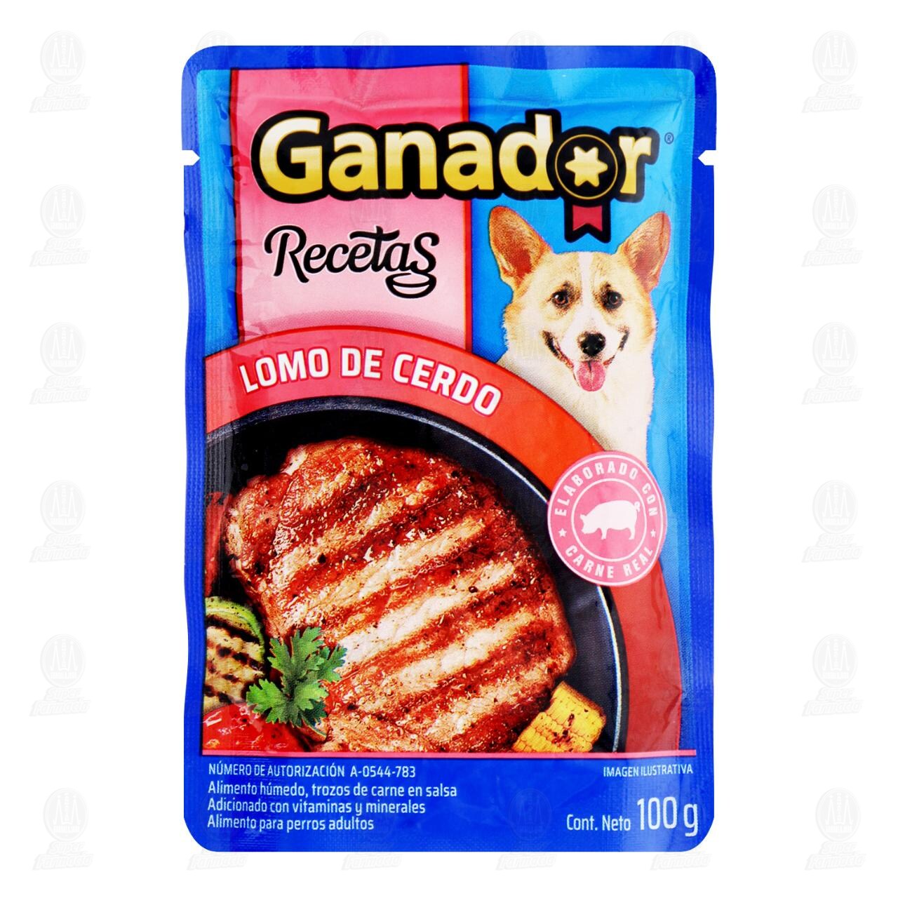 Lomo de Cerdo Ganador Recetas para Perros Adultos, 100 gr.